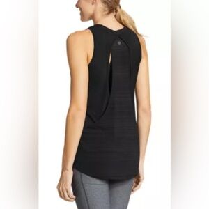 EDDIE BAUER Women's Trail Light Draped-Back Tank Top - XL Black